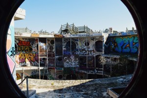 Guy's photograph of graffiti on Treasure Island. 