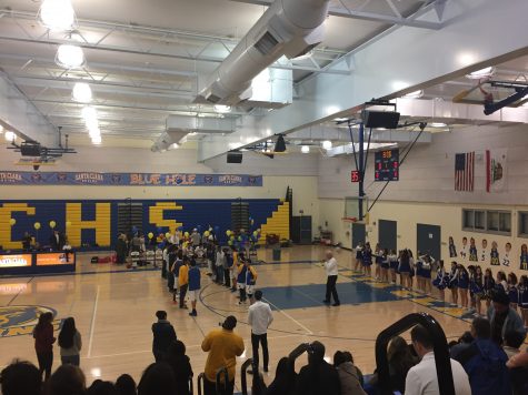 Boys varsity basketball ends their senior night with a win against Monta Vista