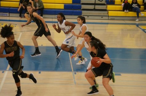 Girls varsity basketball loses to Wilcox with a score of 33-42