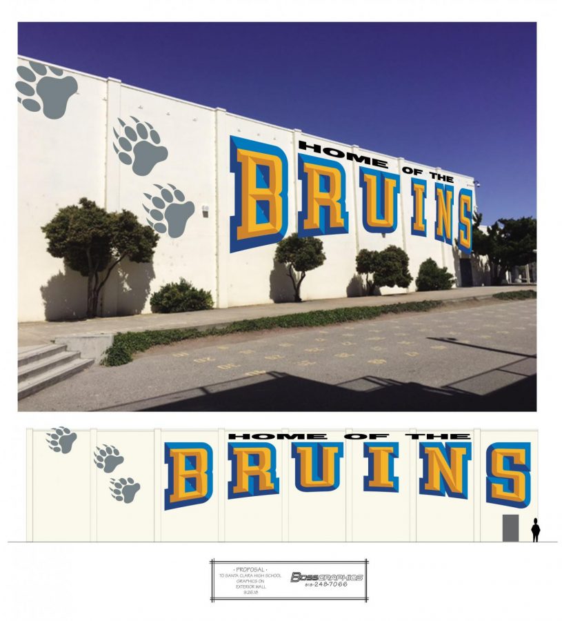 A rendering of the design across the gym.