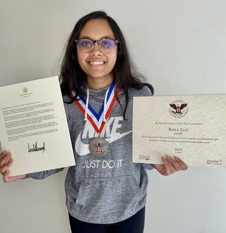 Jain received her award through the Jain Center of Northern California, which she has been a part of for seven years. 