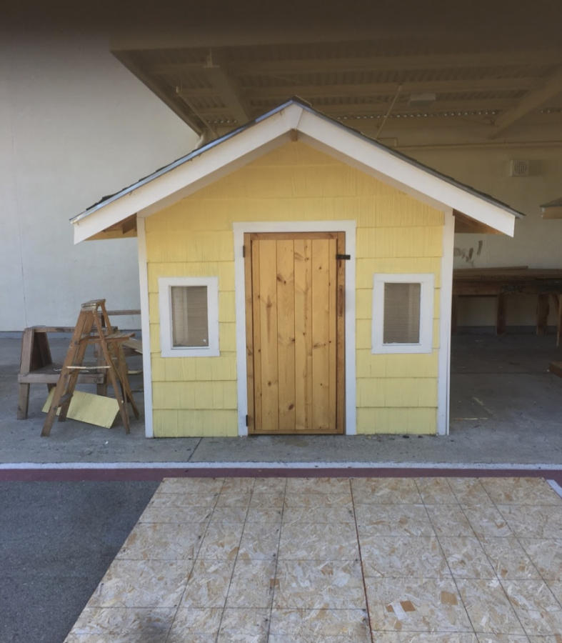 During a typical school year, Construction students would build projects such as wooden sheds.