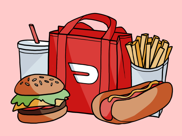 Students steer towards Doordash instead of lunch from school for a greater variety and larger portion sizes. 