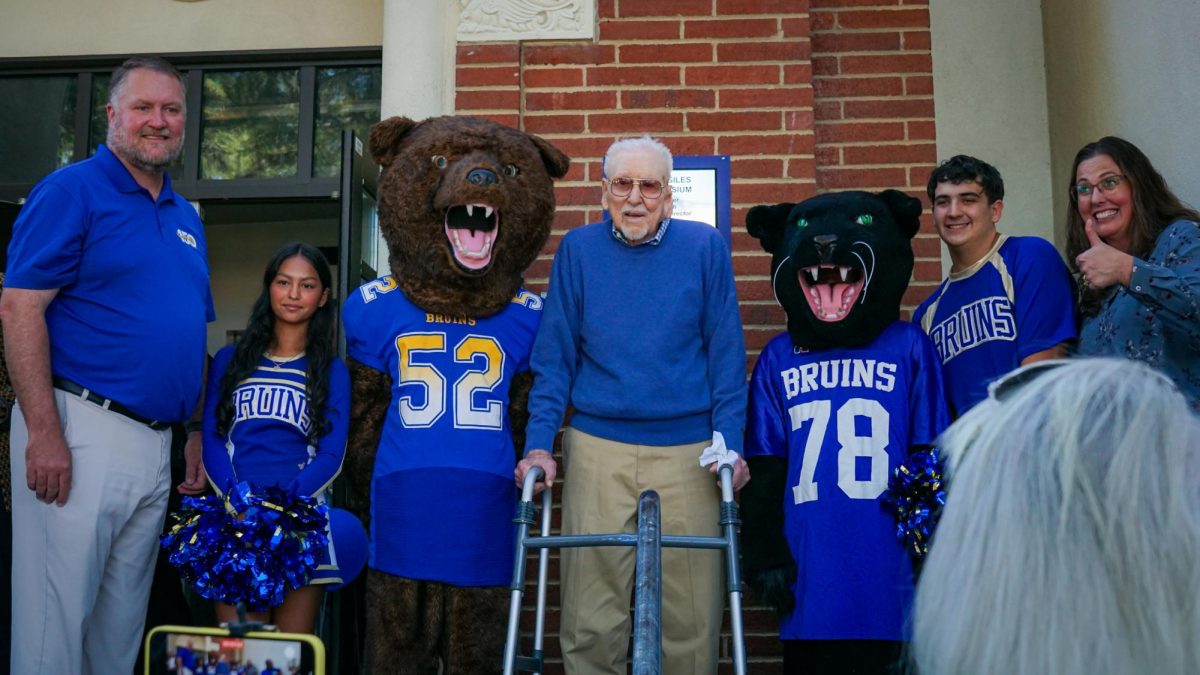 Former SCHS teacher Dean Giles celebrates the Buchser Middle School's renaming in his honor on Saturday, Oct. 12, 2024.