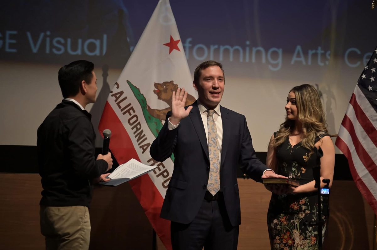 Patrick Ahrens actively fights against housing and poverty struggles, swearing in for District 26 to officially become the new assembly member at De Anza College on Sunday, Dec. 8th.  (Courtesy of Patrick Ahrens)