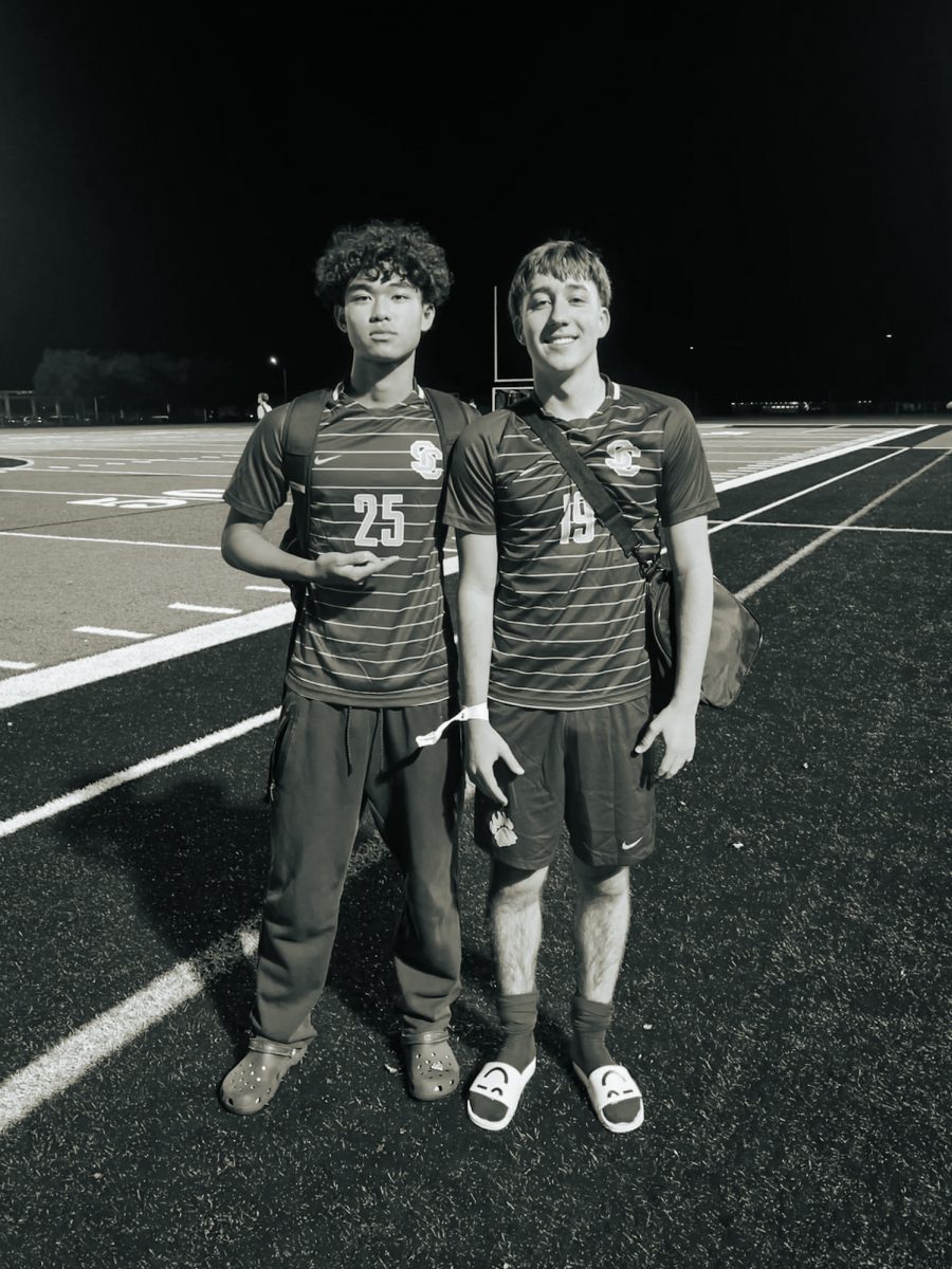 Juniors Max Nguyen (left) and Viggo Paetau (right) have been best friends since they met in soccer at eight years old.