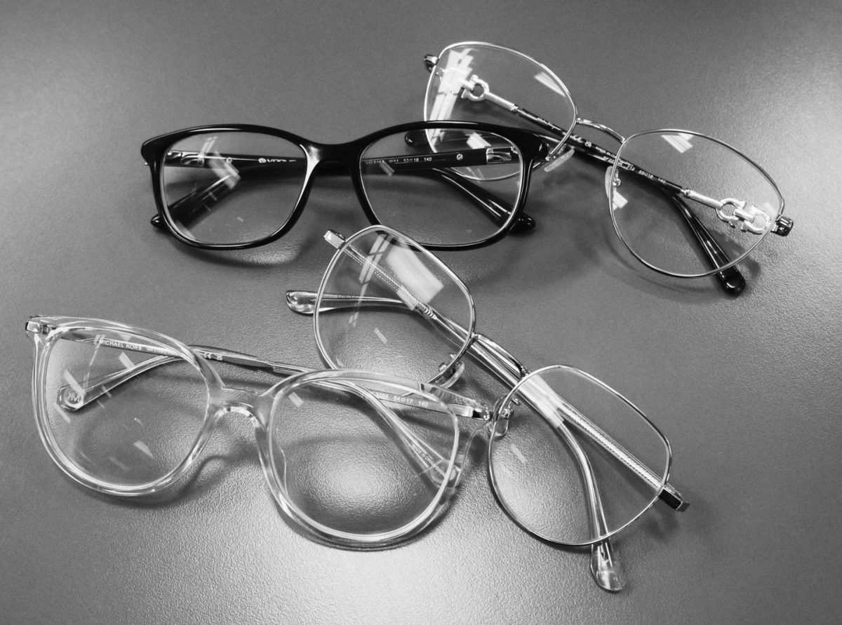 A variety of glasses are worn around campus for different reasons.